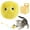 yellow, variant on Cat Treat Dispensing Slow Feeder with 3 Dispensing Holes Interactive Cat Treat Dispenser Toy Enrichment Interactive Stimulation Toy for Kitten