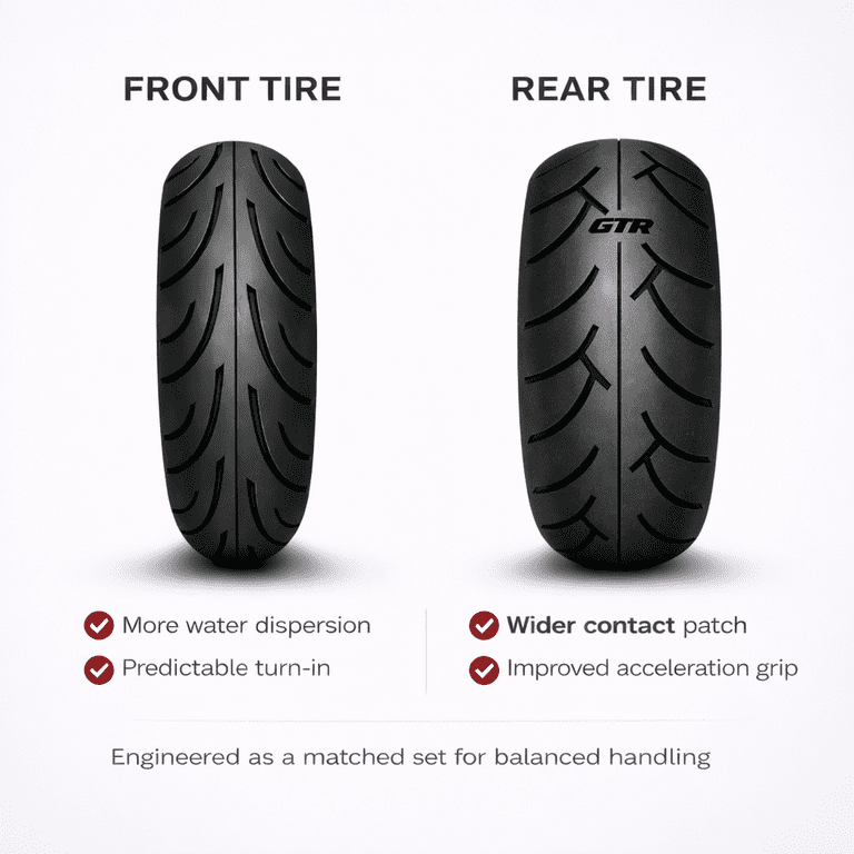 Roadmax Diablo 160/60-17 + 120/70-17 (75H) Motorcycle Tire SET