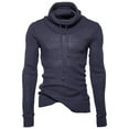 thumbnail image 1 of WREESH Men's Spring And Autumn Long Sleeve Round Neck White Slim Pullover, 1 of 7
