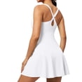 thumbnail image 2 of DHFJKG Women Workout Dresses With Built In Bra Cross-Back Adjustable Straps Scoop Neck Yoga Dress For Gym Running Tennis Lightweight Athletic Dress Soft Dresses, 2 of 4