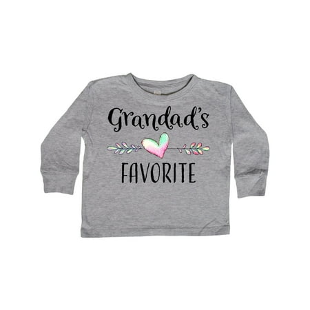 

Inktastic Grandads Favorite- Heart Grandchild Gift Toddler Boy or Toddler Girl Long Sleeve T-Shirt