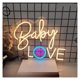 thumbnail image 1 of Letrero De Neón "Baby Love" Con Brillo Ajustable Para Decoración De Pared O Fondo De Fiesta, Ideal Para Baby Shower De Niño O Niña 41x32cm, 1 of 3