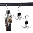 thumbnail image 1 of UtySty 3 Pack Belt Hanger Belt Organizer Multiple Hooks Rotatable Tie Hanger Space Saving Twirl Tie Rack Storage Hook for Wardrobe Closet Rods Hanging Hat Scarf Clothes Racks Rolling Clothing Rack, 1 of 7