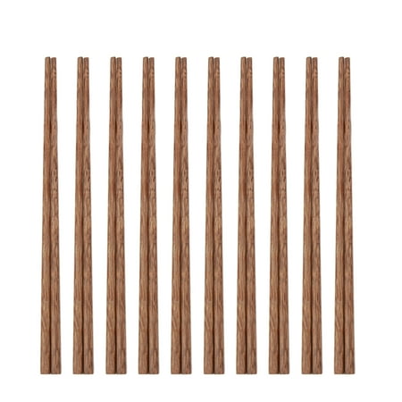 

NUOLUX 10 Pair Cooking Chopsticks Wooden Chopstics Rice Food Tableware Kitchen Dining Dinnerware