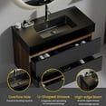 thumbnail image 5 of ENSHUI Floating Bathroom Vanity, 36 Inch, Engineered Quartz Sink, 2 Drawers, 5 of 9