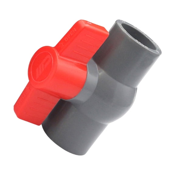 Manual PVC Valves Right Turn Operate Two Way Plumbing Fixtures Corrosions Resistant Valves for Industrial & House Use