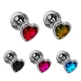 thumbnail image 3 of Dengjunhu Love Heart Rhinestone Stainless Steel Anal Plug Prostate Massage Adults Sex Toy, 3 of 7