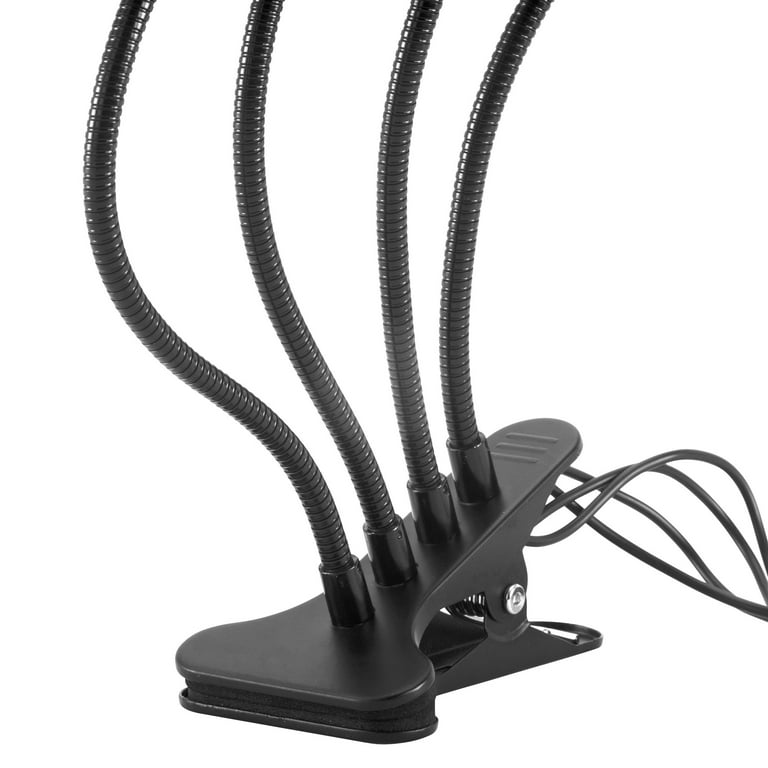 Natural Lag 4leaves ＋ GRLOW Great Value 4.75 inch 4-Head Flexible LED Clamp Grow Light