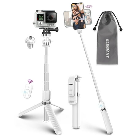 Selfie Stick Tripod  Aluminum Selfie Tripod with Shutter Control  Action Cameras Mount for Smartphone