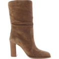 thumbnail image 2 of Dolce Vita Womens Nokia Suede Square Toe Mid-Calf Boots Brown 6.5 Medium (B,M), 2 of 3