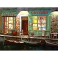 thumbnail image 2 of Borelli, Guido 32x25 Black Ornate Wood Framed with Double Matting Museum Art Print Titled - caffe carlotta, 2 of 4