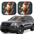 thumbnail image 1 of Vsdgher Chef Chicken With Beer Bottles Print Car Windshield Sun Shade, Reflective Sunshade Window Sunshade Sun Visor Protector Fit for Cars,Trucks,SUVs-Large, 1 of 6
