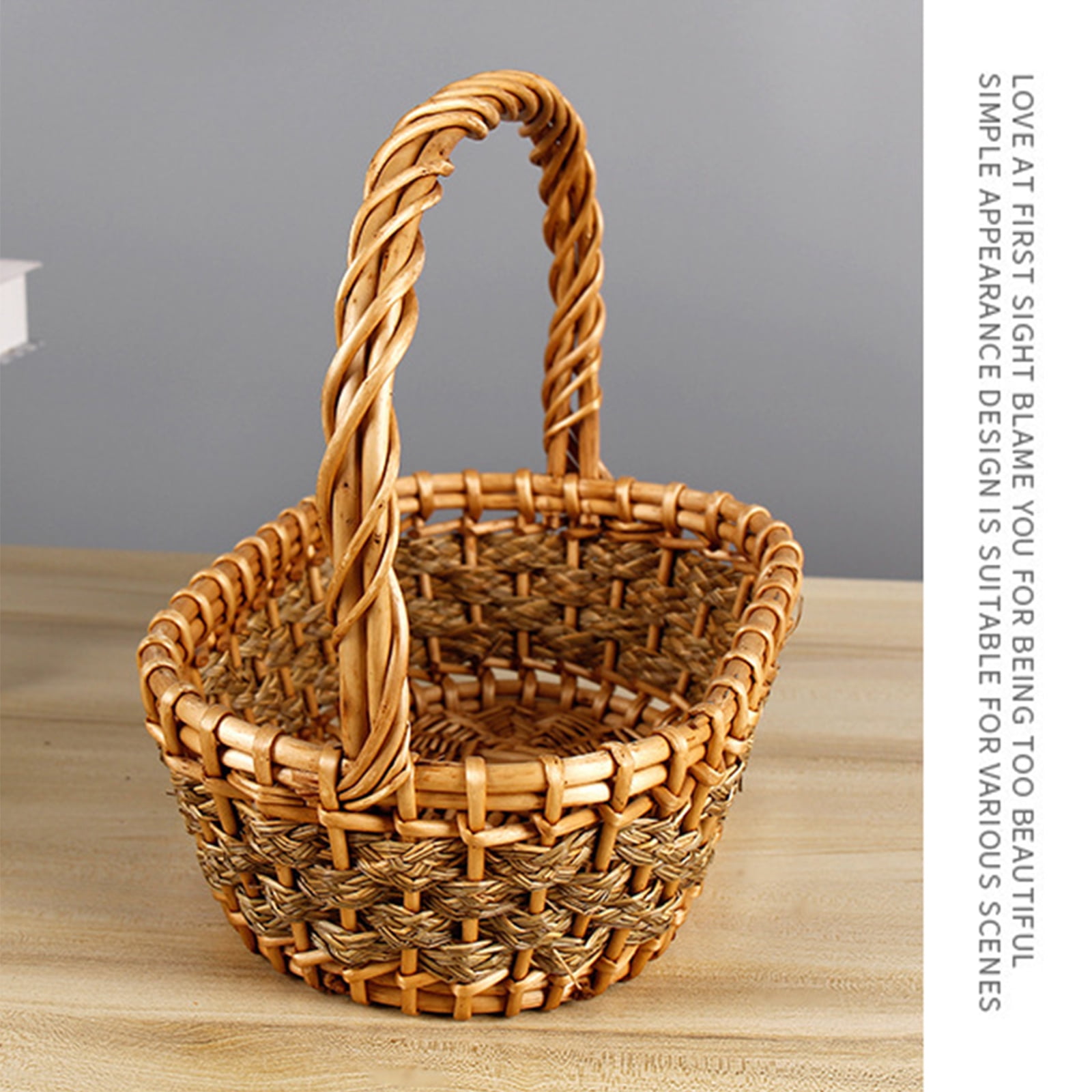 Banette En Osier – Panier De Rangement 43x26x15cm – Occasion