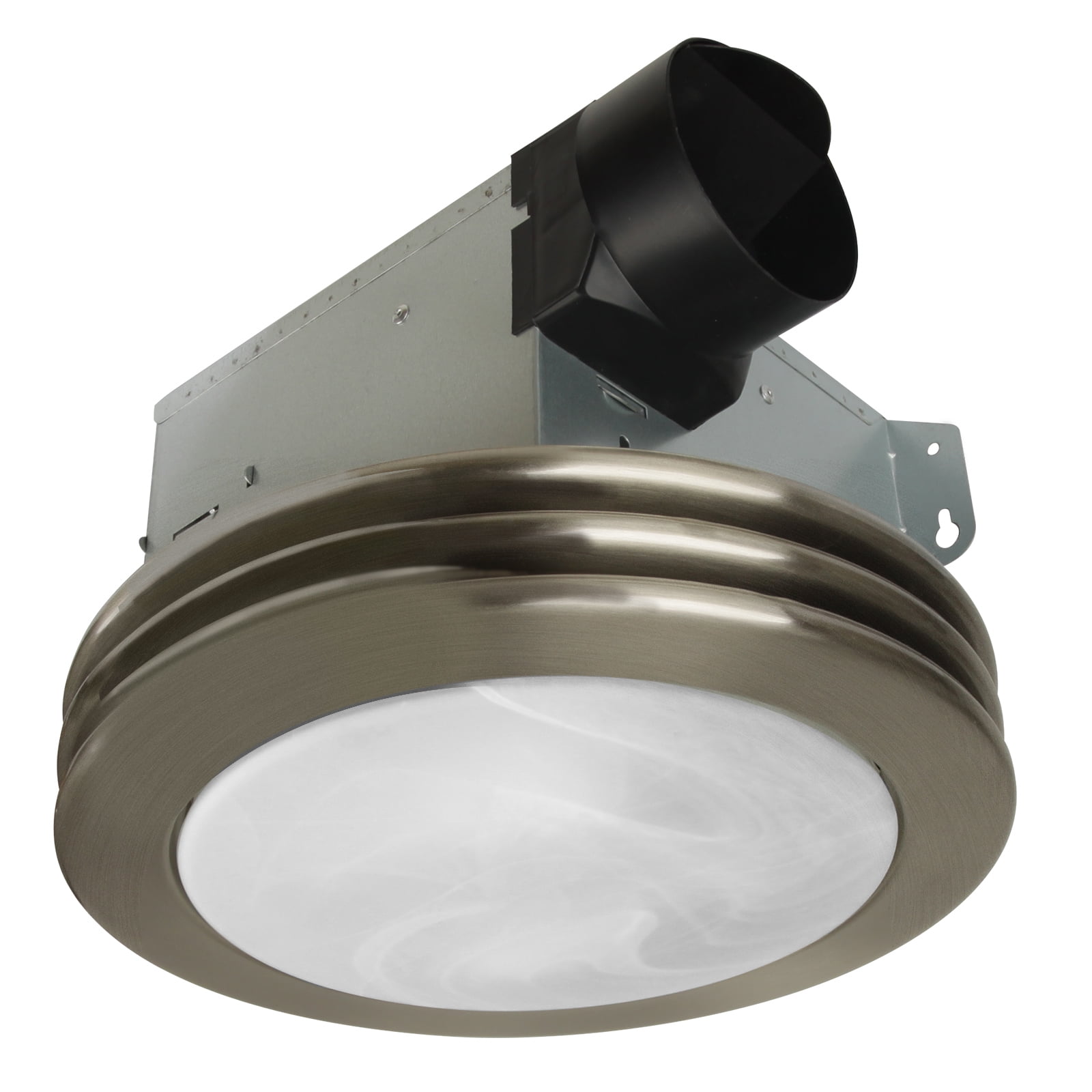 Ultra Quiet Bathroom Exhaust Fan with LED Light 80CFM 2.0 Sones with Frosted Glass Cover Brushed