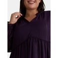 thumbnail image 4 of Terra & Sky Women's Plus Size Tiered Mini Dress, Sizes 0X-5X, 4 of 4