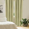 thumbnail image 2 of Ambesonne Garden Window Curtains, Meadow Inspired Spring, Each 28" W x 84" L, Indigo Yellow Taupe, 2 of 4