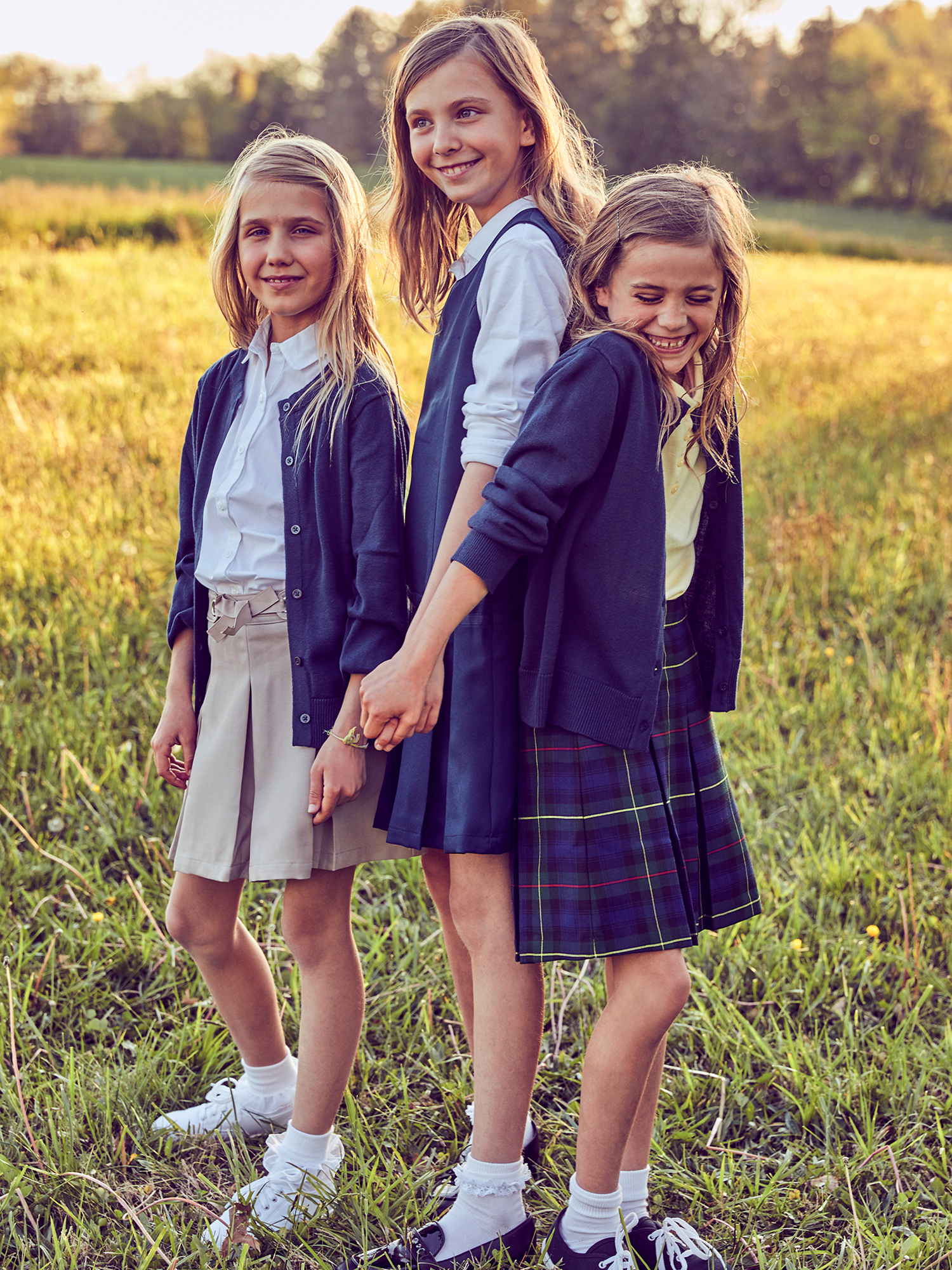 Wonder Nation Girls School Uniform Long Sleeve Interlock Polo Shirt, 2-Pack Value Bundle, Sizes 4-18 - image 2 of 8