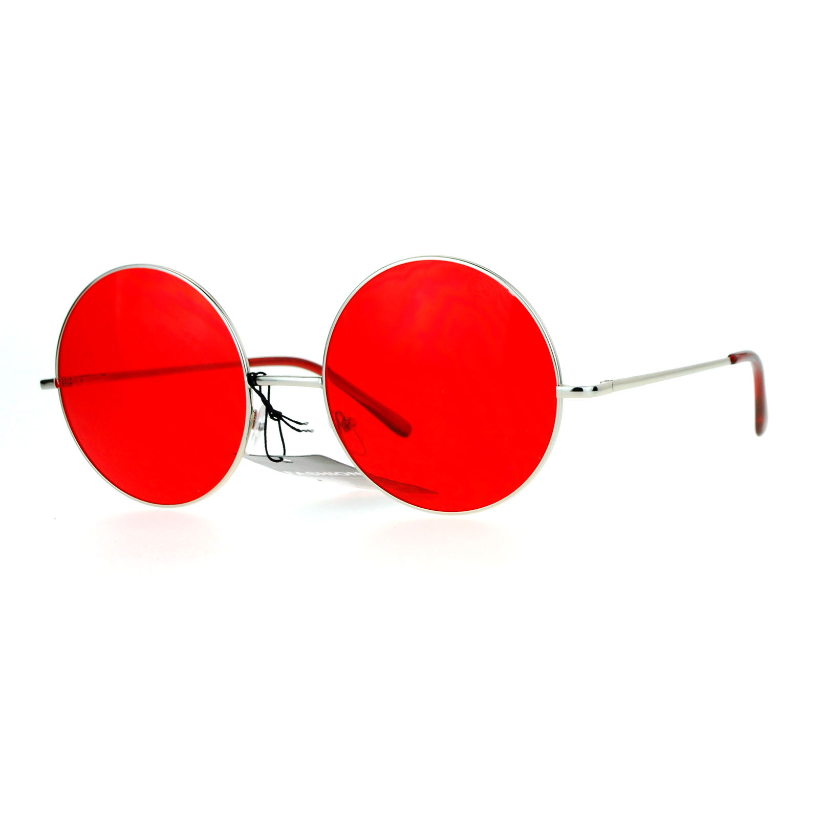 SA106 Hippie Oceanic Gradient Large Circle Lens Sunglasses Red - image 2 of 3