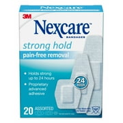 Nexcare 3M Sensitive Skin Pain-Free Removal Bandages, Assorted Sizes, 20 ct, 3 Pack