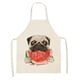 thumbnail image 1 of Delantal de cocina sin mangas de lino y algodón estampado DOG PUG Wmkox8yii FHAKJF1321, 1 of 1