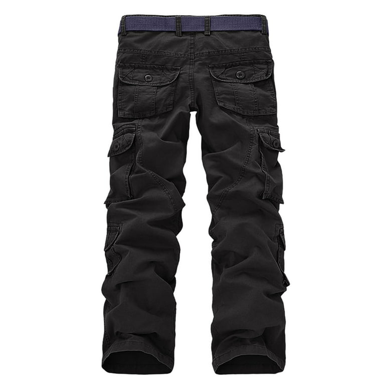 Cargo Pants for Men Relaxed Fit Men'S Mid-Waist Zip Cargo Pants 