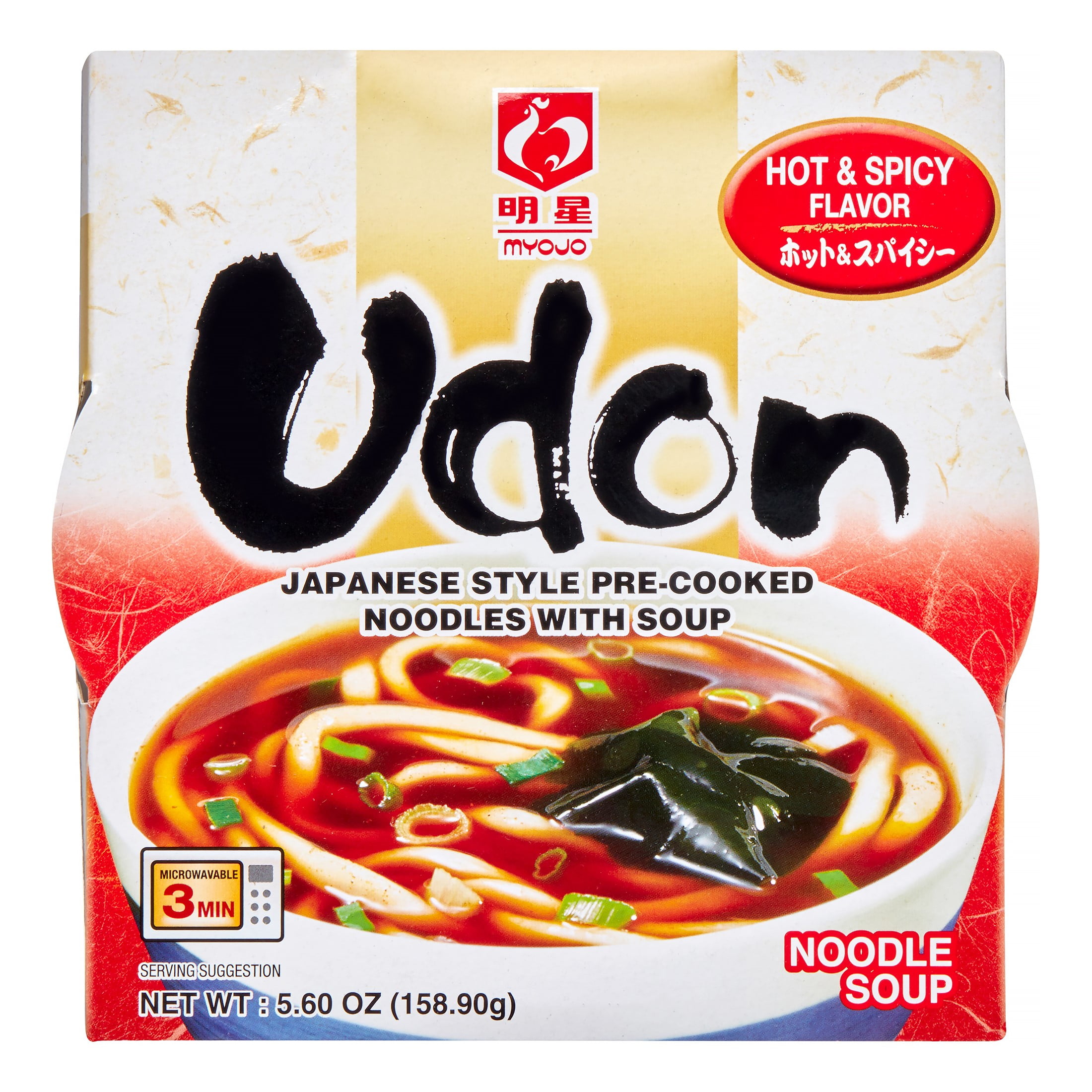Myojo Udon Hot & Spicy Flavor Noodle Soup, 5.6 oz