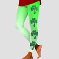 thumbnail image 5 of COMVALUE Womens Stretchy Pants Green Shamrock Patricks Day Clover Leaves Leggings (Light Green, S), 5 of 7