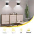 thumbnail image 2 of Lámpara de pared LED de 2 piezas para interior, lámpara de pared interior de 6 W, lámparas de pared de aluminio modernas, lámpara de pared para sala de estar, dormitorio, baño, cocina, comedor, 2 of 5