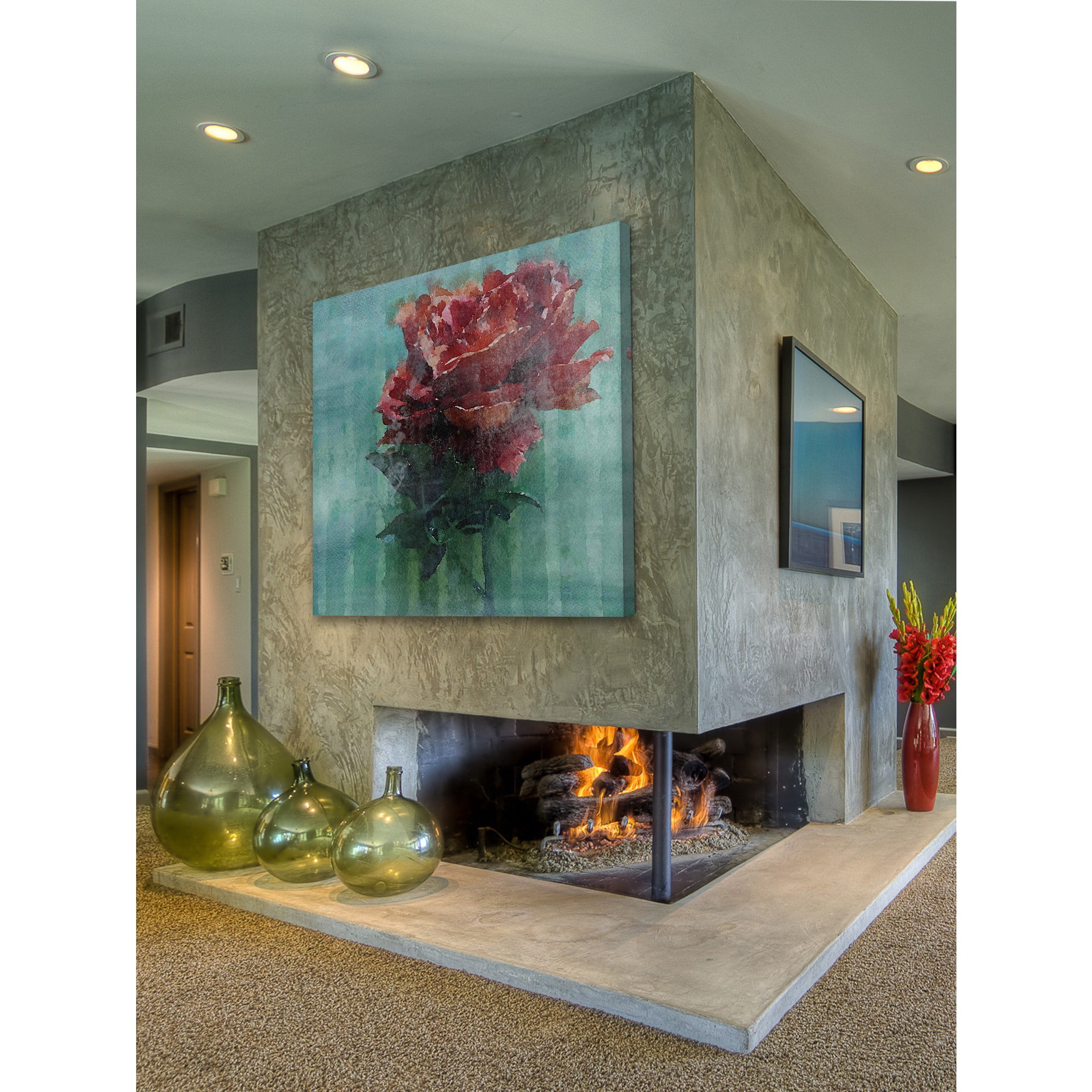 Marmont Hill - "Love in Red" by Irena Orlov Painting Print on Wrapped Canvas