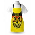 thumbnail image 3 of Modern Apron Owl with Glasses Portrait Hipster Nocturnal Animal Grunge Humor Graphic, Unisex Kitchen Bib Apron with Adjustable Neck for Cooking Baking Gardening, Dark Grey Yellow Red, by Ambesonne, 3 of 3