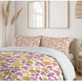 thumbnail image 6 of Ambesonne Floral Duvet Cover Set, Hearts and Blooming Roses, 2-Calking, Mustard Pink, 6 of 7