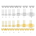 thumbnail image 5 of ADVEN 100 Sets Ear Stud Base Stainless Steel Jewelry Findings Earrings Stoppers Bottom Craft Connector Earring Accessory Supplies Gold Color/ 8mm, 5 of 6