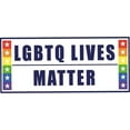 thumbnail image 1 of LGBTQ Lives Matter Campaign Sign Vinyl Sticker Car Window Bumper Decals for Trucks Vans Laptop Wall Window - Removable Waterproof/Round Peel and Stick Graphic Designs Decorations Size (12x30 inch), 1 of 1