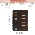 thumbnail image 3 of Spiral Notebook - 4 Subject Notebook, College Ruled Notebook with Dividers Pocket, Tabs Label, for Writing Journal, Home & Office Supplies, 7.5"X10"(Coffee), 3 of 5