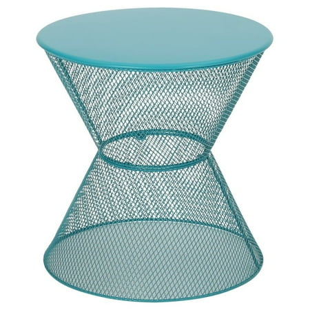 Noble House Nevada Outdoor Iron Side Table In Matte Teal Canada Noble House Nevada Outdoor Iron Side, Teal Blue Side Table