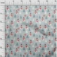 thumbnail image 3 of oneOone Cotton Cambric Light Gray Fabric Christmas Winter Theme Quilting Supplies Print Sewing Fabric By The Yard 56 Inch Wide, 3 of 6