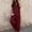 Wine, variant on Women's Solid‑Color Short‑Sleeve Button‑Front Jumpsuit V‑Neck Loose Casual Wide‑Leg One‑Piece Long Pants with Pockets Dark Blue XL(XL)