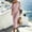 Pink, variant on QUNYINEY One Shoulder Vacation Dresses for Women Summer Striped Long Puff Short Sleeve A Line Dress Loose Fit Casual Dresses
