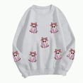 thumbnail image 6 of Towmus Women Halloween Sweatshirts Sequin Ghost Long Sleeve Shirt Oversized Crewneck Fall Pullover Tops, 6 of 6