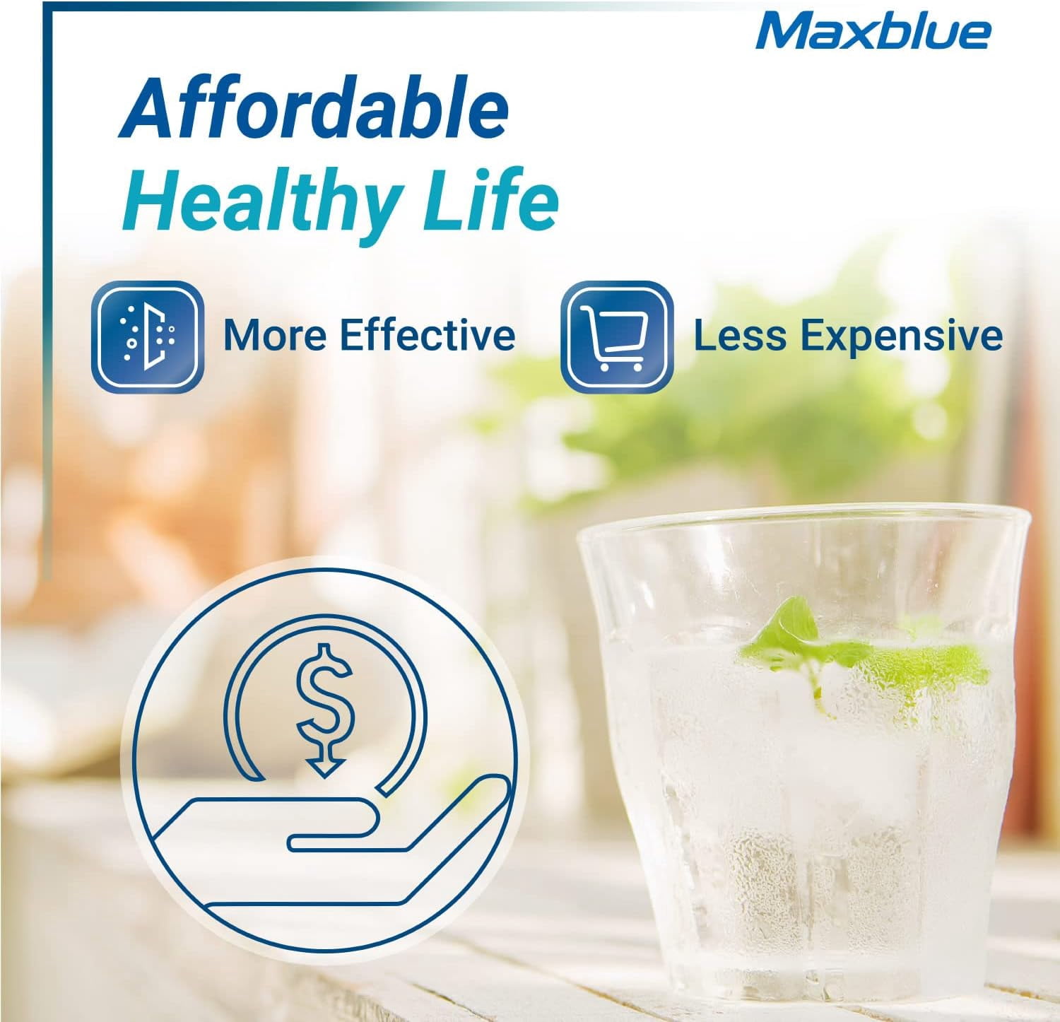 Maxblue Replacement for GE® RPWFE®, RPWF (with CHIP) Refrigerator Water Filter, Compatible with WSG-4, WF277, GFE28GMKES, PFE28KBLTS, GFD28GSLSS, PWE23KSKSS, GYE22HMKES, DFE28JSKSS, 5 Filters