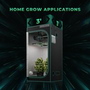 Mars Hydro FC-E3000 Complete Grow Tent Kits | 300W LED Grow Light+100x100x180cm Indoor Tent+4″ Ventilation System | 6“ Clip-on fan | for 2-4 Plants