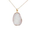 thumbnail image 1 of WREESH Natural Crystal Pendant Necklace Multicolor Crystal Irregular Rough Stone Gold Edge Necklace Sweater Chain Natural Healing Rough Stone Pendant Necklace, 1 of 1