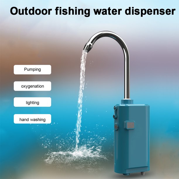 Bomba de oxígeno portátil para pesca, carga USB, iluminación LED de inducción automática para exteriores Tmvgtek Para estrenar