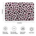 thumbnail image 3 of Pink and Black Of Leopard Print Bathroom Rugs Mat,Non Slip Microfiber Bathroom Rug,Rubber Backing,Soft Bathroom Mats for Bathroom Floor,Tub and Shower,17x27in(43x68cm), 3 of 5