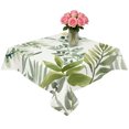 thumbnail image 2 of Green Leaves Table Cloth Waterproof Tablecloths, Summer Botanical Farmhouse Watercolor Leaf Tablecloth Dining Table Cover for Kitchen Party Tabletop Outdoor, Square Tablecloth 54x54 Inch, 2 of 9