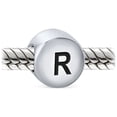 thumbnail image 2 of Bling Jewelry Womens Initial Alphabet Bead Charm Sterling Silver A-Z Block Letter for Bracelet, 2 of 5