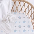 thumbnail image 5 of Plushii Bassinet Sheets for Baby Boys Girls 4 Pack, 33" x 18" Soft Bassinet Fitted Sheet, Bedside Sleeper Bassinet Sheets Fit for Oval Rectangle and Hourglass Bassinet Mattress (Whale), 5 of 5