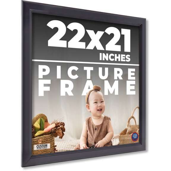 22x21 Frame Black Passaggi Solid Wood Picture Frame Width 1.5 Inches | Interior Depth 0.5 Inches |