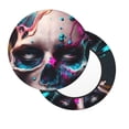 thumbnail image 2 of Balery Modern Abstract Colorful Skull B Fundas de asiento para taburete de bar redondo de tela de terciopelo ajustables que protegen de arañazos y manchas para sillas de 14 a 17 pulgadas.-13 inch, 2 of 7