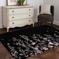 thumbnail image 3 of Area Rugs 2.7'x5', Black Floral Carpet for Living Room Bedroom Dining Room, Elegant Pastoral Flowers Farmhouse Throw Kitchen Rugs Non Slip Washable Rectangle Indoor Outdoor Rugs, 3 of 8
